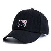 New Women Hello Kitty Cap Cotton Cute Baseball Cap Female Streetwear Dad Hats