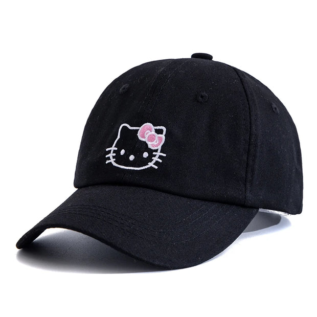 New Women Hello Kitty Cap Cotton Cute Baseball Cap Female Streetwear Dad Hats