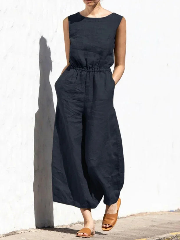 Jumpsuits for Women  Summer Solid Sleeveless