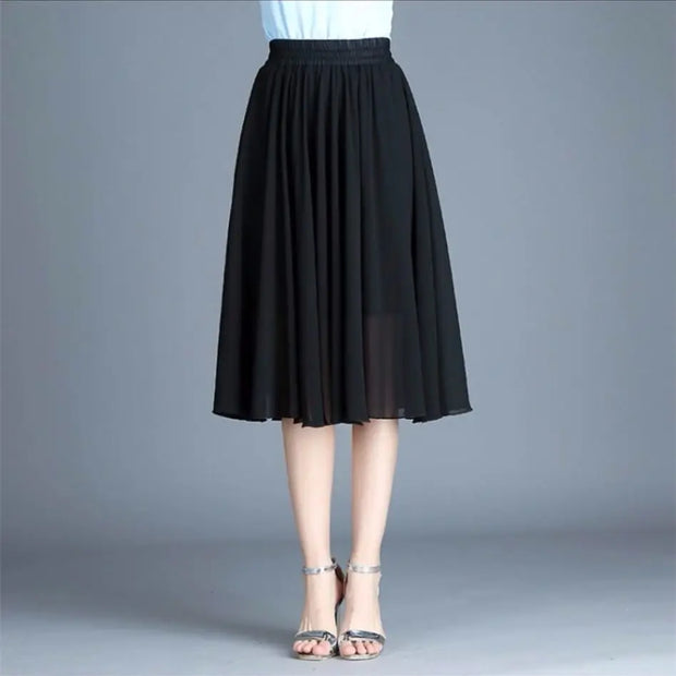 Chiffon Midi Skirts - Elegant Flowing Style