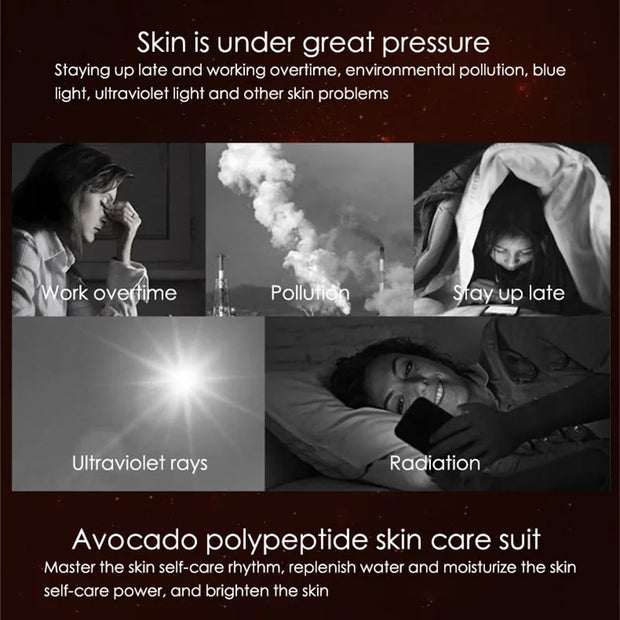 Avocado Peptide 5-Piece Skincare Set - Hydrate, Nourish & Glow