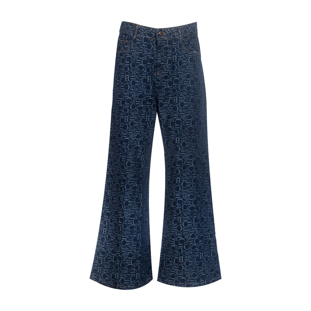 Women Pants Sets Denim Flared Trousers Fashion