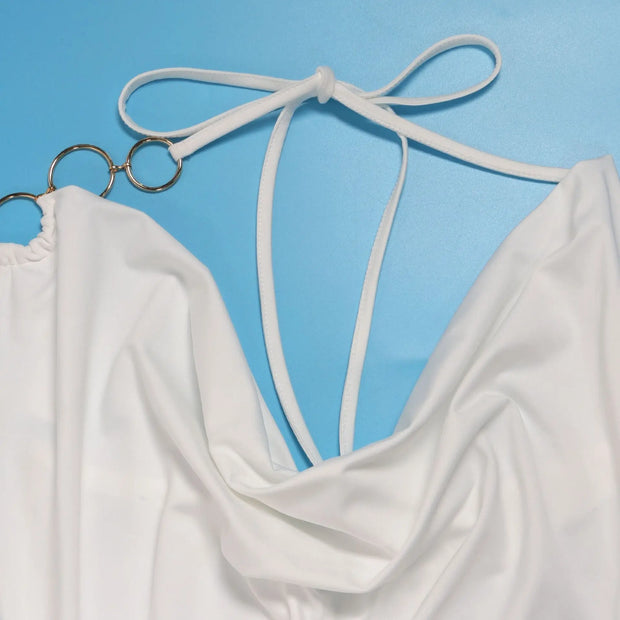 Plunge Neck Belted Jumpsuit