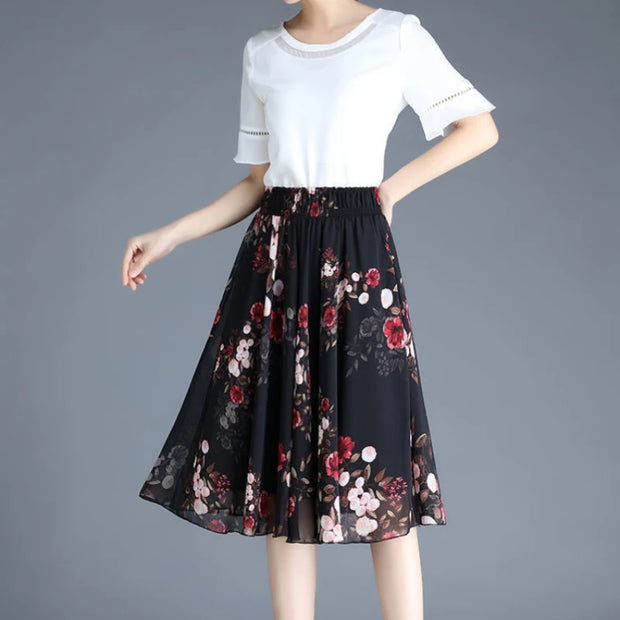 Chiffon Midi Skirts - Elegant Flowing Style