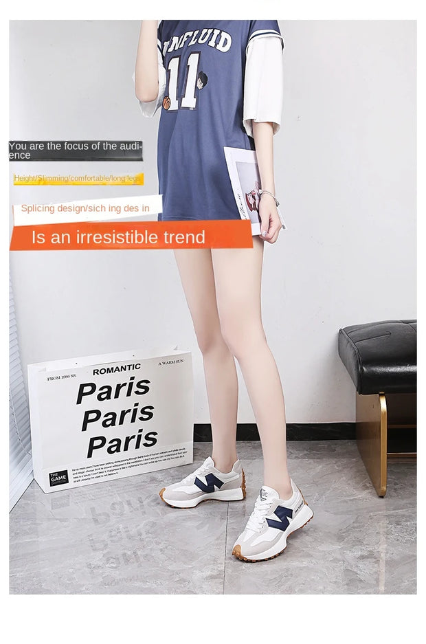 Trendy Luxe Running Sneakers - Neutral Tones