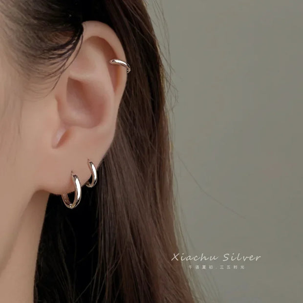 Sterling Silver Minimalist Bohemian Round Ear