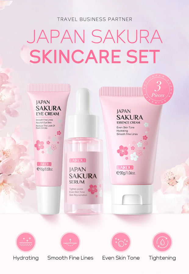 3pcs/set  Vitamin C 24K Golden Sakura Skin Care Sets
