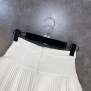 Pleated High-Waist Mini Skirt