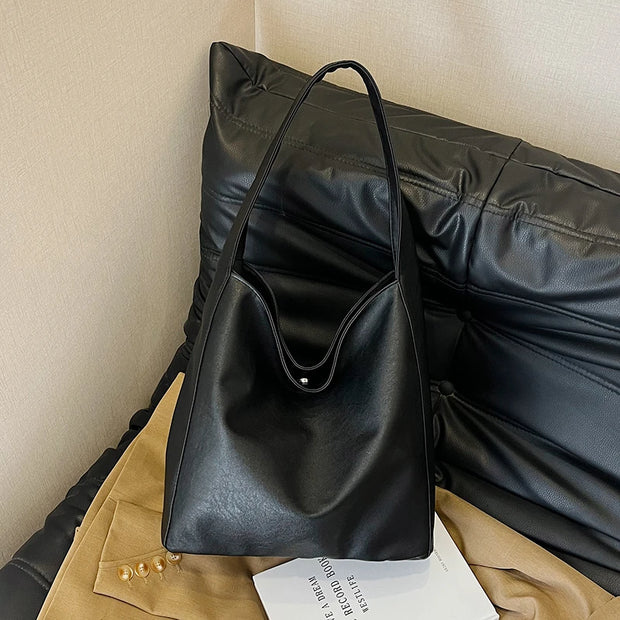 Classic Bucket Shoulder Bag - Large Capacity Everyday Tote