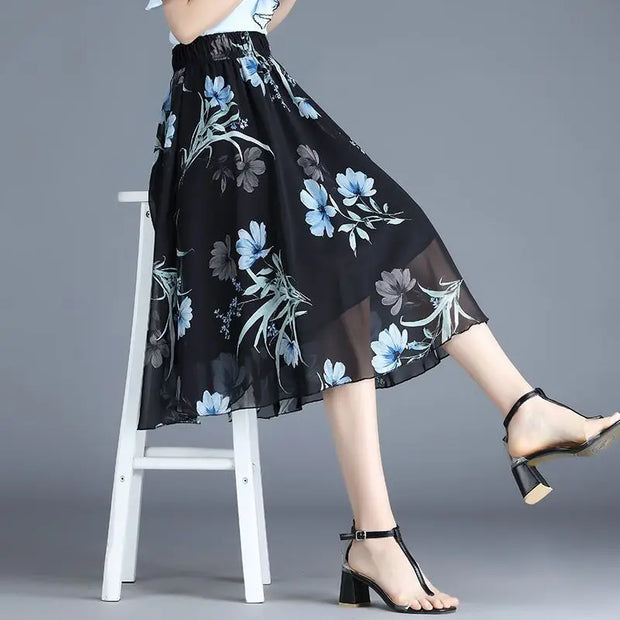 Chiffon Midi Skirts - Elegant Flowing Style