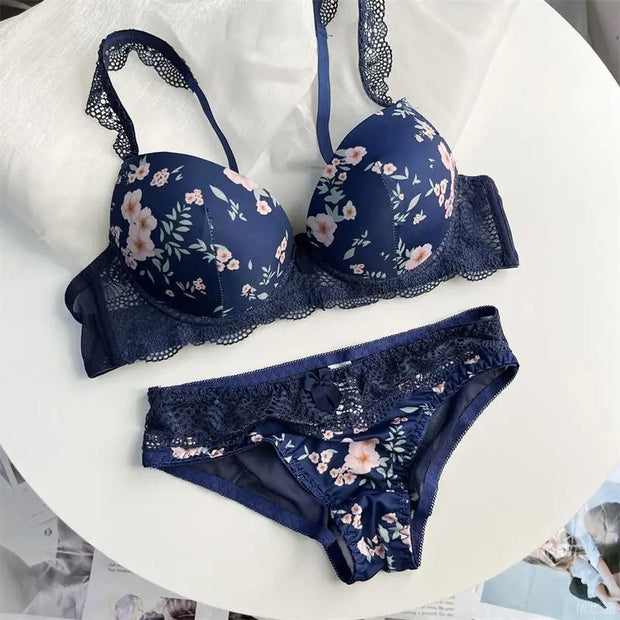 Floral Lace Bra & Panty Set