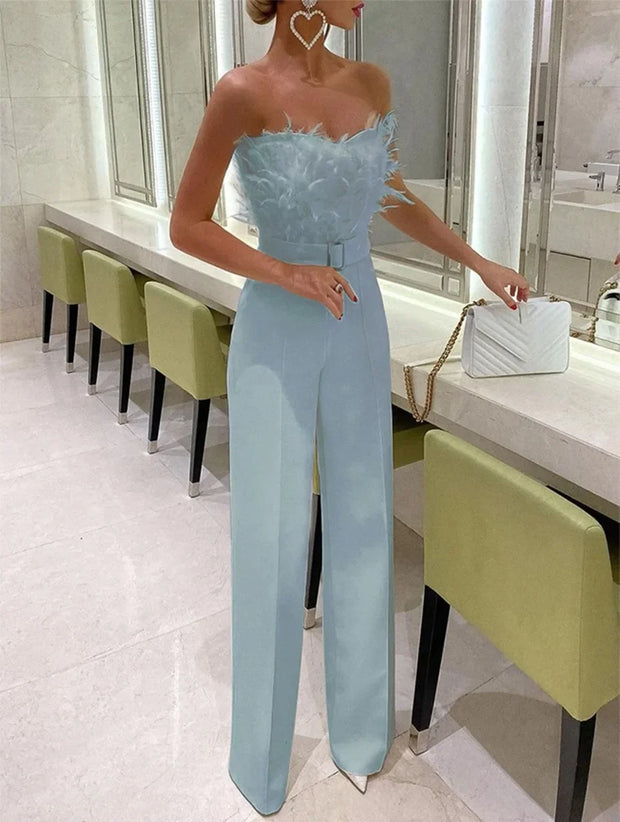 Women Sexy Jumpsuit Breast Wrap