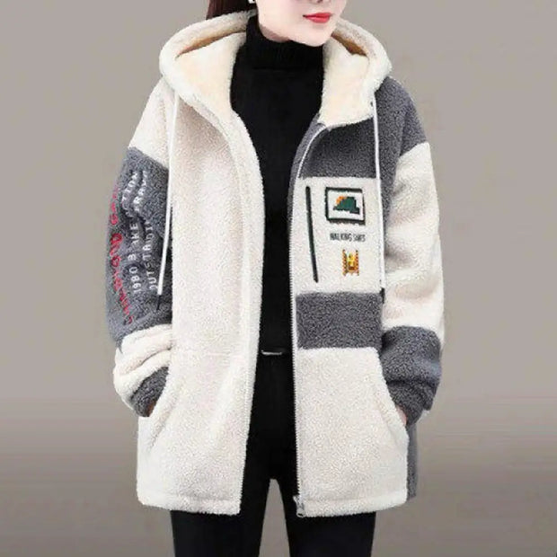 Winter Fashion Women's Coat New Casual Hooded Zipper