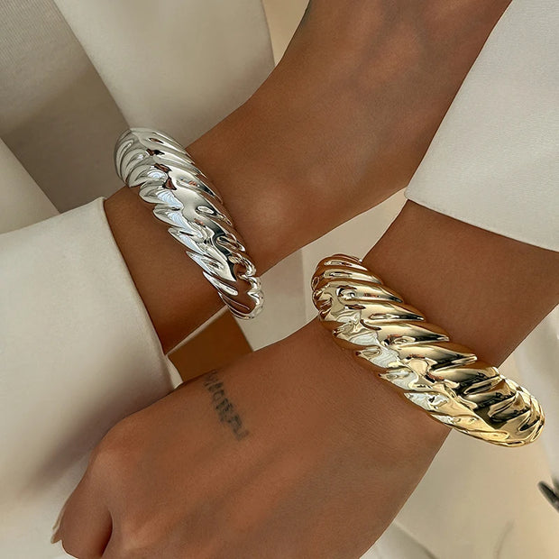 Sculpted Elegance Cuff Bracelets - Modern Statement Jewelry