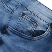 Denim Fashion Pants Distressed Straight Trouser Flare Jeans Loose Long Casual Trousers Sport Jogger Men Clothing Sweatpants
