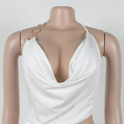 Plunge Neck Belted Jumpsuit