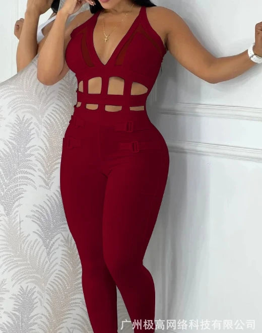 Cut-Out Bodycon Jumpsuit
