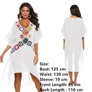 Mujer Beach Dress Bikini Cover Up White Beachwear Long Dresses Summer Sundress Cover Ups saida de praia feminina 2025 vestidos