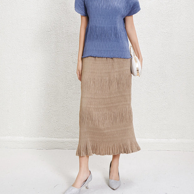 Women's Skirts 2025 Latest Designs Long Skirts for Women Casual Pleated Design High Quality Skirts for Ladies