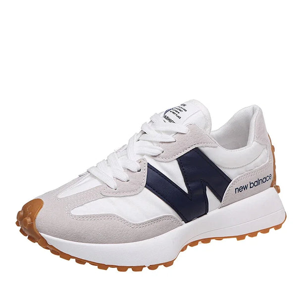 Trendy Luxe Running Sneakers - Neutral Tones
