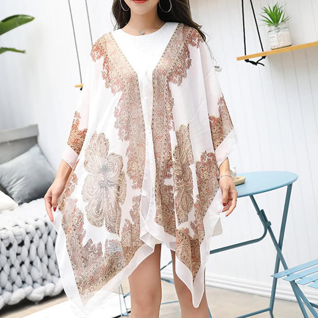 Lightweight Boho Beach Shawl Wrap
