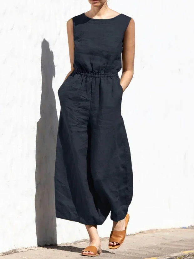 Jumpsuits for Women  Summer Solid Sleeveless