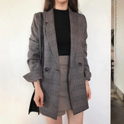 Timeless Checkered Winter Blazer