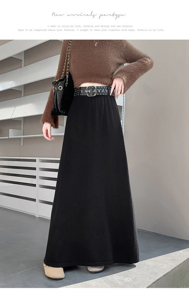 Cozy Knit Maxi Skirt