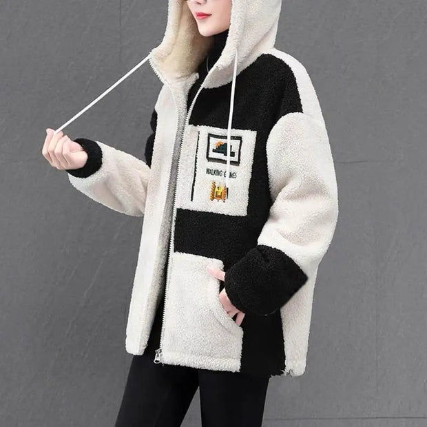 Winter Fashion Women's Coat New Casual Hooded Zipper