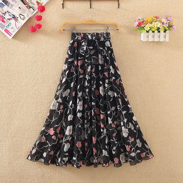 Skirts for Women Summer 2024 A Line High Waist Woman Skirt Casual Trend Modest Vintage Cheap Quality Korean Fashion Style Y2k V