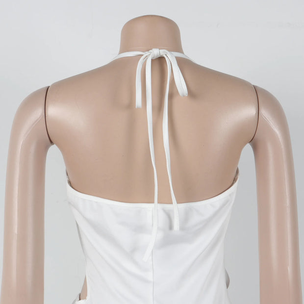 Plunge Neck Belted Jumpsuit