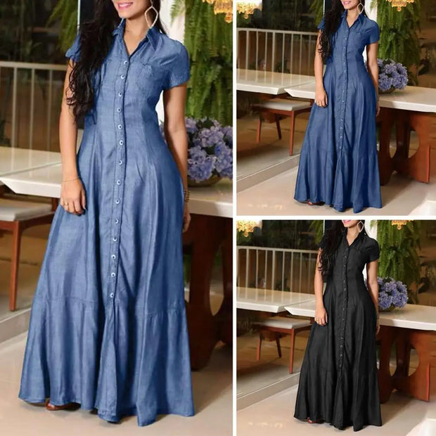 Women Denim Dress Elegant