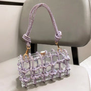 handmade Rhinestones Evening bag silver Crystal handmade Bags