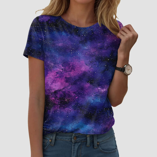 Galaxy Print Casual T-Shirt