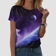 Galaxy Print Casual T-Shirt