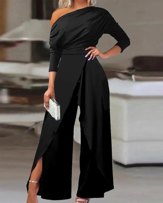 Jumpsuits for Women  Elegant New Fashion Plain Elegant Office Lady