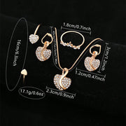 Luxury Gold Watch & Jewelry Set - 4 Piece Collection
