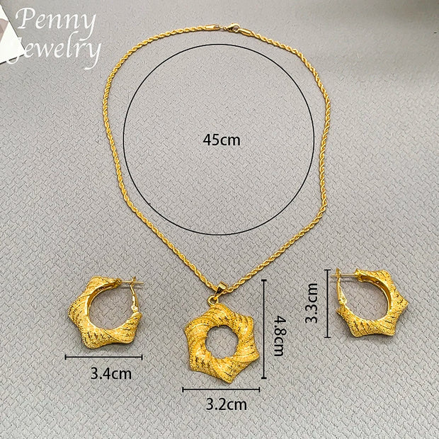 18K Gold Plated Jewelry Set for Women