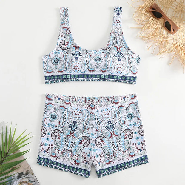 Bikini Ethnic Style Print 2-piece Swimsuit Women