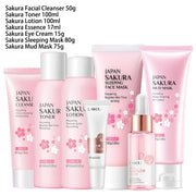 9pcs Facial Products Kit Sakura Skin Care Set Facial Cleanse