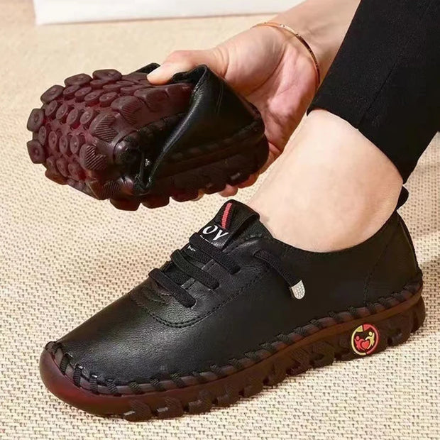 Comfort Leather Walking Sneakers - Everyday Wear