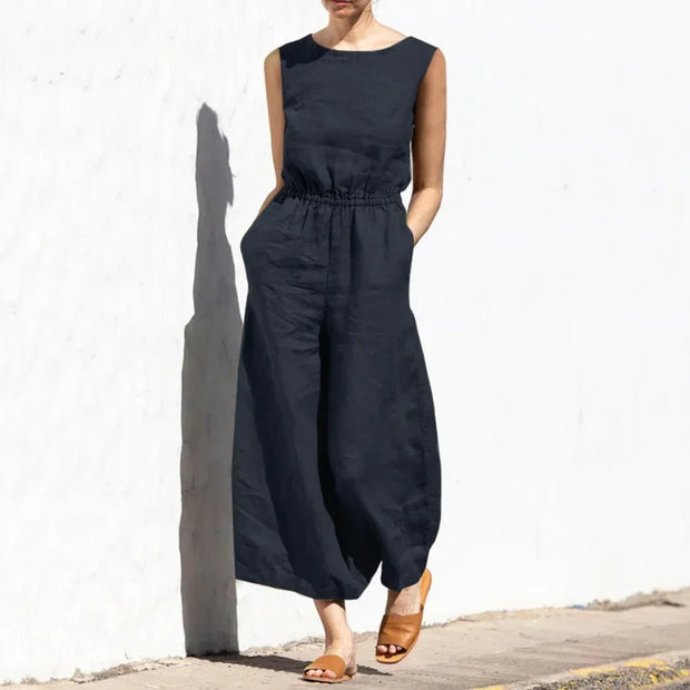 Jumpsuits for Women  Summer Solid Sleeveless