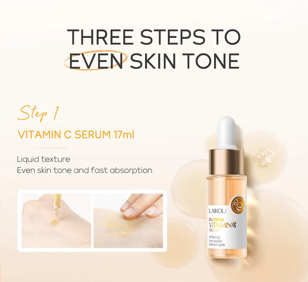 3pcs/set  Vitamin C 24K Golden Sakura Skin Care Sets