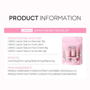 Sakura Facial Skincare Travel Set