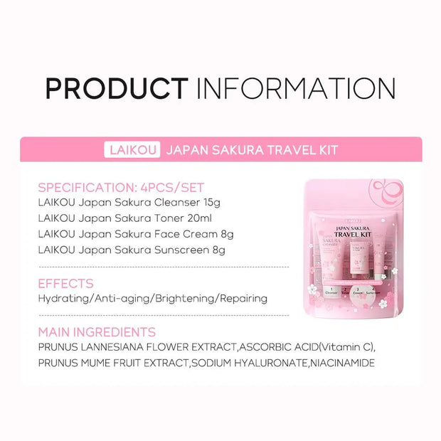 Sakura Facial Skincare Travel Set