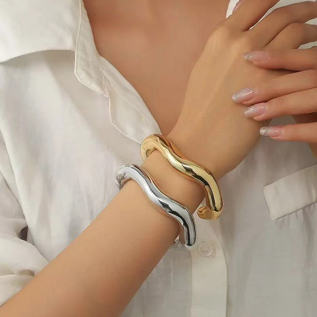 Sculpted Elegance Cuff Bracelets - Modern Statement Jewelry