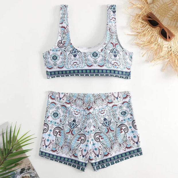 Bikini Ethnic Style Print 2-piece Swimsuit Women