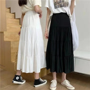 High-Waist Pleated Maxi Skirt