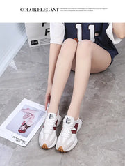 Trendy Luxe Running Sneakers - Neutral Tones