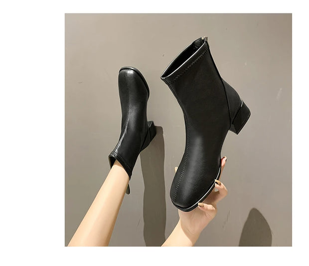 Modern Block Heel Boots - Autumn/Winter